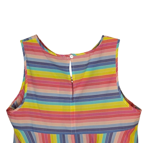 Melissa Paige Rainbow Stripe Swing High Low Hem Tank Top Women's Medium NWT - Picture 4 of 16